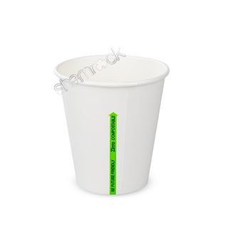 CUP COMPOST SW 8oz WHT SHORT(752325)1000