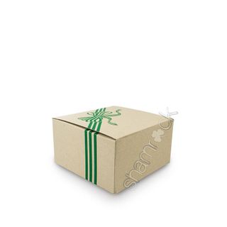 CAKE BOX H/DUTY 8" GREEN BOW [750045] 25