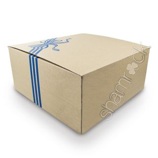 CAKE BOX H/DUTY 12" BLUE BOW [750048] 25