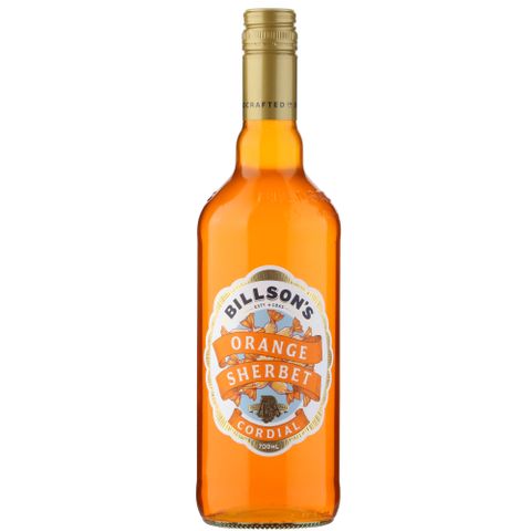 BILLSONS CORDIAL ORANGE SHERBET 700ml(6)