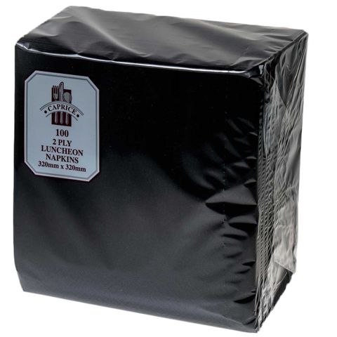 NAPKIN LUNCH 2PLY BLACK [2LBLK] 100/20