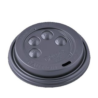 DETPAK 12/16 BLACK BUTTON LID 100/SL [10