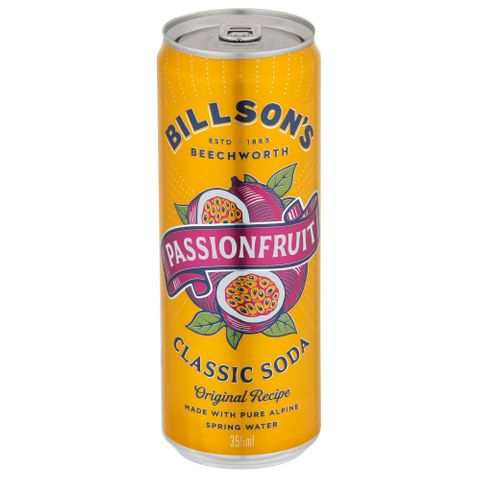 BILLSONS SODA PASSIONFRUIT 12x355ml