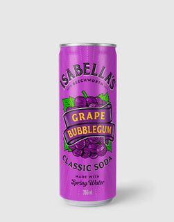 ISABELLA'S SODA GRAPE BUBBLEGUM 12x355ml