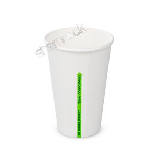 CUP COMPOST SW 12oz WHT SLIM(502030)1000