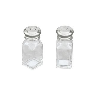 SALT/PEPPER GLASS S/S TOP SQ (70462)