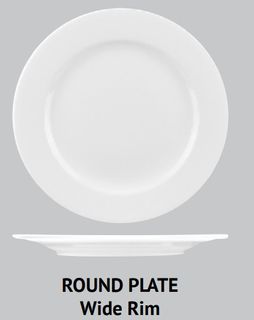 1104 PLATE ROUND WIDE RIM 235mm [24]