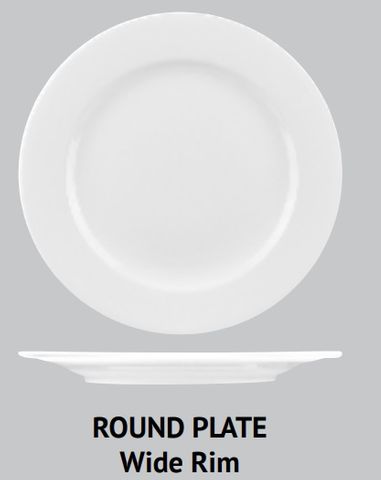 1104 PLATE ROUND WIDE RIM 235mm [24]