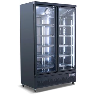 FRIDGE UPRIGHT 2 DOOR BLACK DISP BD126AH
