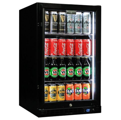 BAR FRIDGE SK126R-B-HD BLACK GLASS DOOR