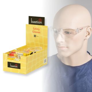 SAFETY GLASSES CLEAR P2 BSG21 12/BOX