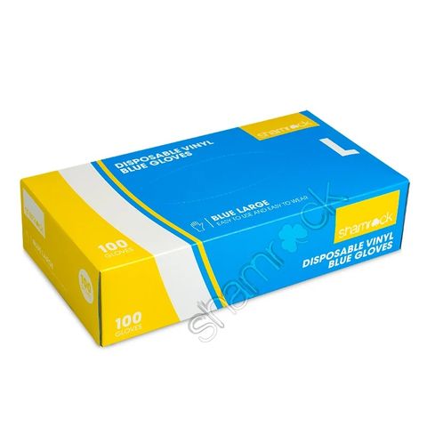 GLOVE VINYL SR BLUE LGE [700814]100/10