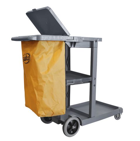 JANITORS CART W/LID (SABC2017L)