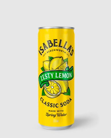 ISABELLA'S SODA ZESTY LEMON 12x355ml