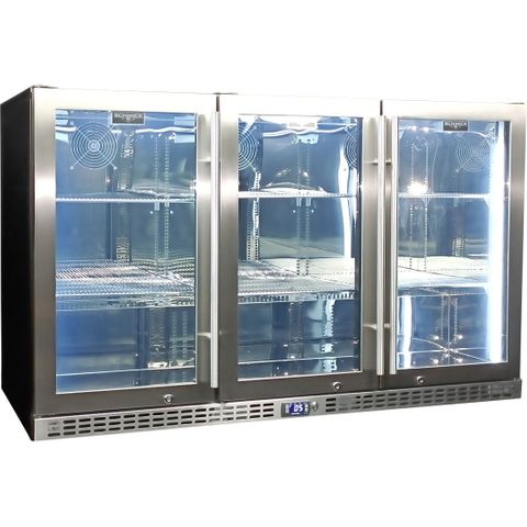 BAR FRIDGE 3DR S/S HTD 399L [SK386-HD]