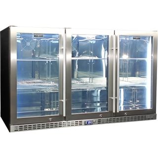 BAR FRIDGE 3DR S/S HTD 399L [SK386-HD]