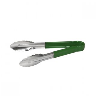TONG S/S GRN PVC HNDLE 230mm[48009-GN]12