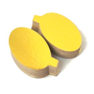 CAKE BOARD GOLD TAB OVAL 95mm [TBO] 100