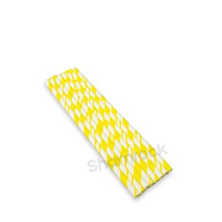 STRAW PAPER*STRIPE*YELLOW [705014]250/10