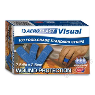 BAND AID BLUE W/PROOF 100/PACK (754636)