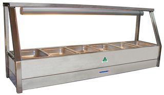 HOT FOOD DISP BAR STR/GL S/ROW 6PAN(E16)