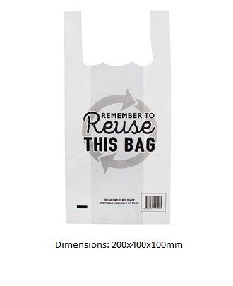 BAG REUSE SINGLET SML[SCWREUSEP-V]100/15