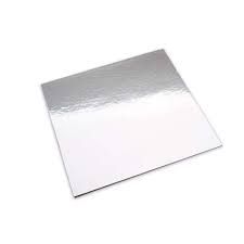 CAKE BOARD FOIL SQUARE D/STD 8"[DS08S]25