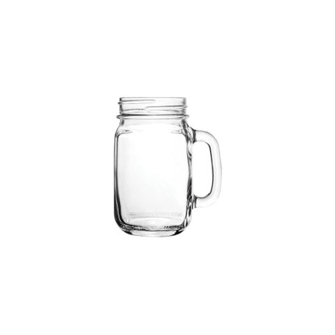 DRINKING JAR PLAIN W/HAND 488ml[97084]12