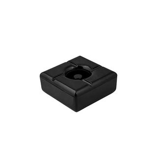 ASHTRAY BLK WINDLESS MELAMINE [40018-BK]