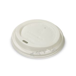 LID COMPOST PLA WHITE 12oz (502057)1000