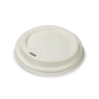 LID COMPOST PLA WHITE 12oz (502057)1000
