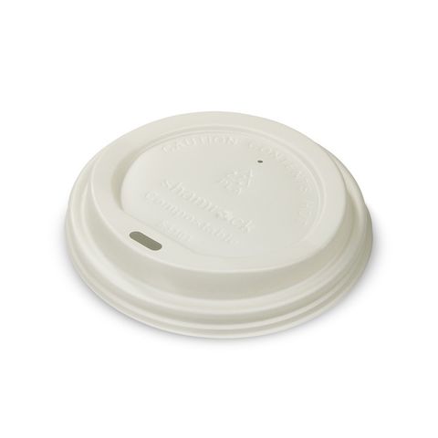 LID COMPOST PLA WHITE 12oz (502057)1000