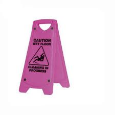 CAUTION WET FLOOR A/FRAME PNK(IW-101P)(1