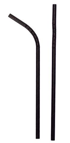 STRAW PAPER FLEXI BLK [EC-DS0485] 250/10