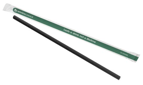 STRAW PAPER REG/WRP BLK[EC-DS0488]200/10