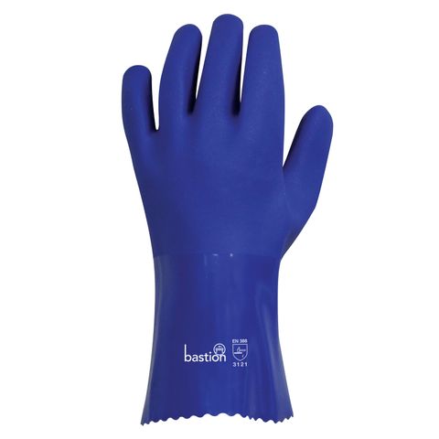 GLOVE PVC BLUE 30CM/99 [BSG12524]PR