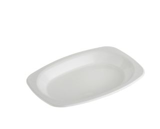 PLATE PLASTIC WHITE OVAL 160x230( )50/10