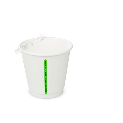 CUP COMPOST DW 8oz WHT SHORT(502245) 500