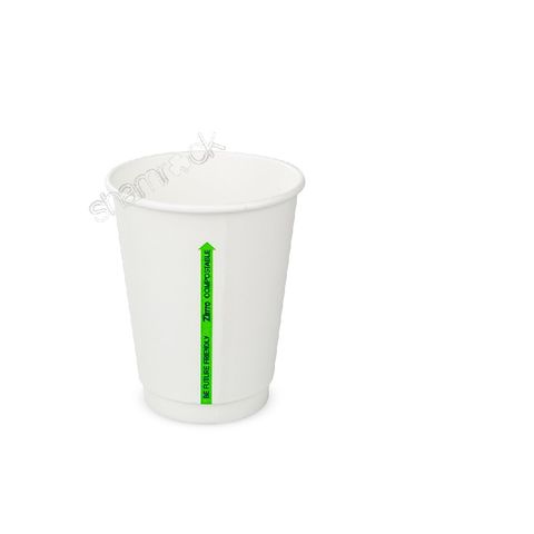 CUP COMPOST DW 12oz WHT TALL(502246)500