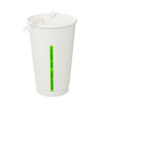 CUP COMPOST DW 16oz WHT (502247) 500