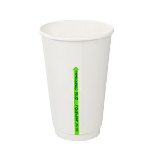 CUP COMPOST DW 16oz WHT (502247) 500