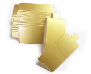 CAKE BOARD GOLD TAB RECT 108mm [TBRL]100