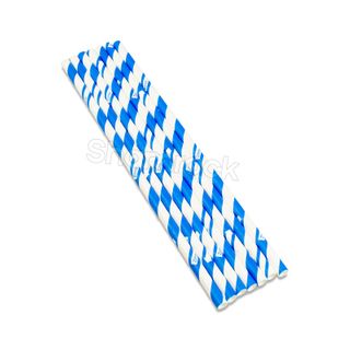 STRAW PAPER*STRIPE*BLUE [705016] 250/10