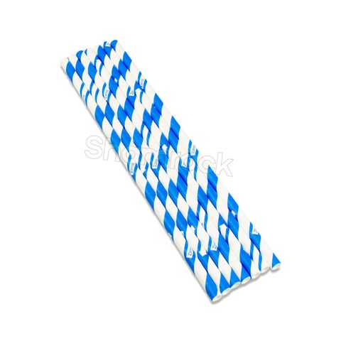 STRAW PAPER*STRIPE*BLUE [705016] 250/10