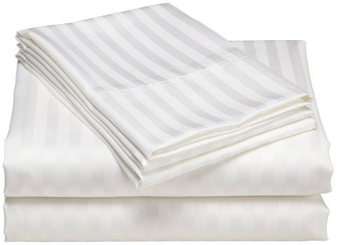 Sheet - Single Flat Sateen Stripe 20mm