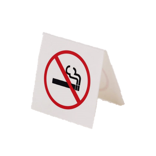 Sign - No Smoking (Tent) 60x60mm