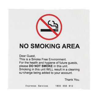 Sign - No Smoking Will Charge (Wall)