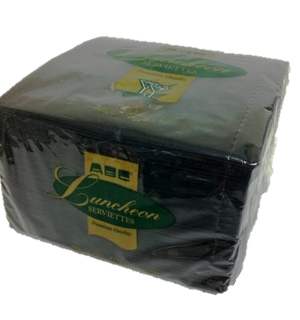 2 ply Lunch Serviette - Black (20x100)