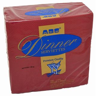 2 ply Dinner Serv - Wine Red (10x100)