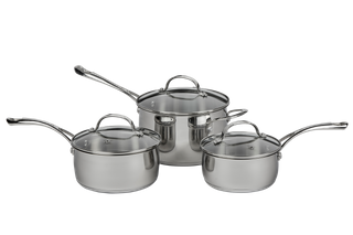 Swiss Saucepan Set - 3 Piece w/ Lids